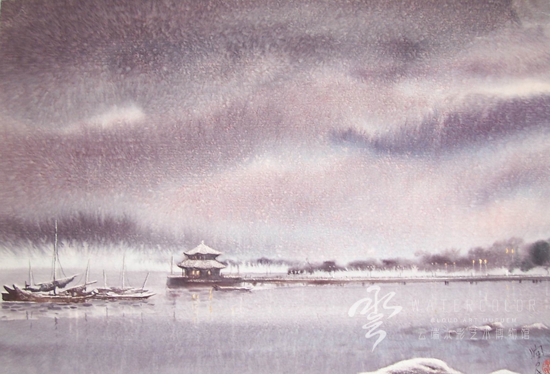 王润民 《栈桥雪夜》